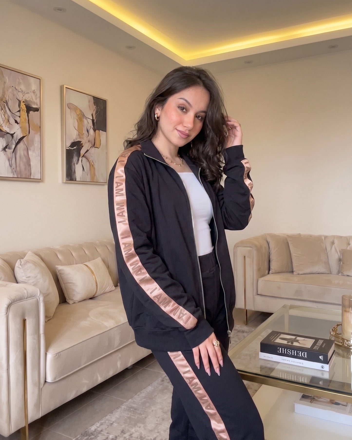 Balmain Paris Signature Tape Tracksuit | Black - ZAYA Jeans