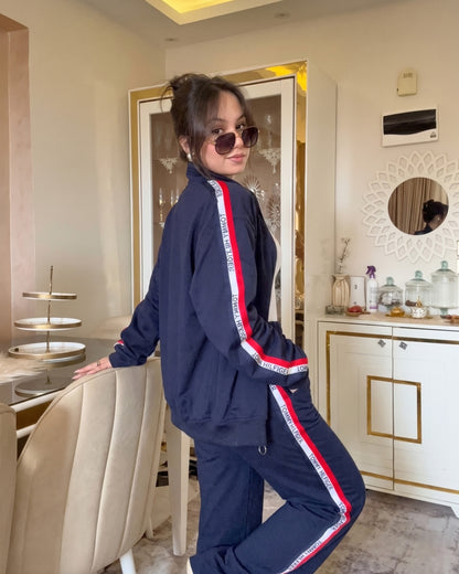 Tommy Hilfiger Side Tape Tracksuit | Dark Blue - ZAYA Jeans