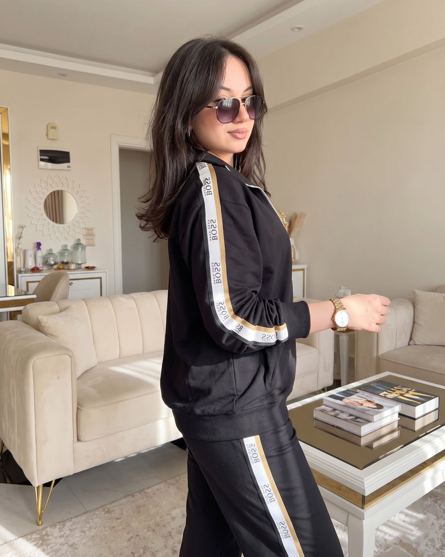 BOSS  Side Tape Tracksuit | Black - ZAYA Jeans