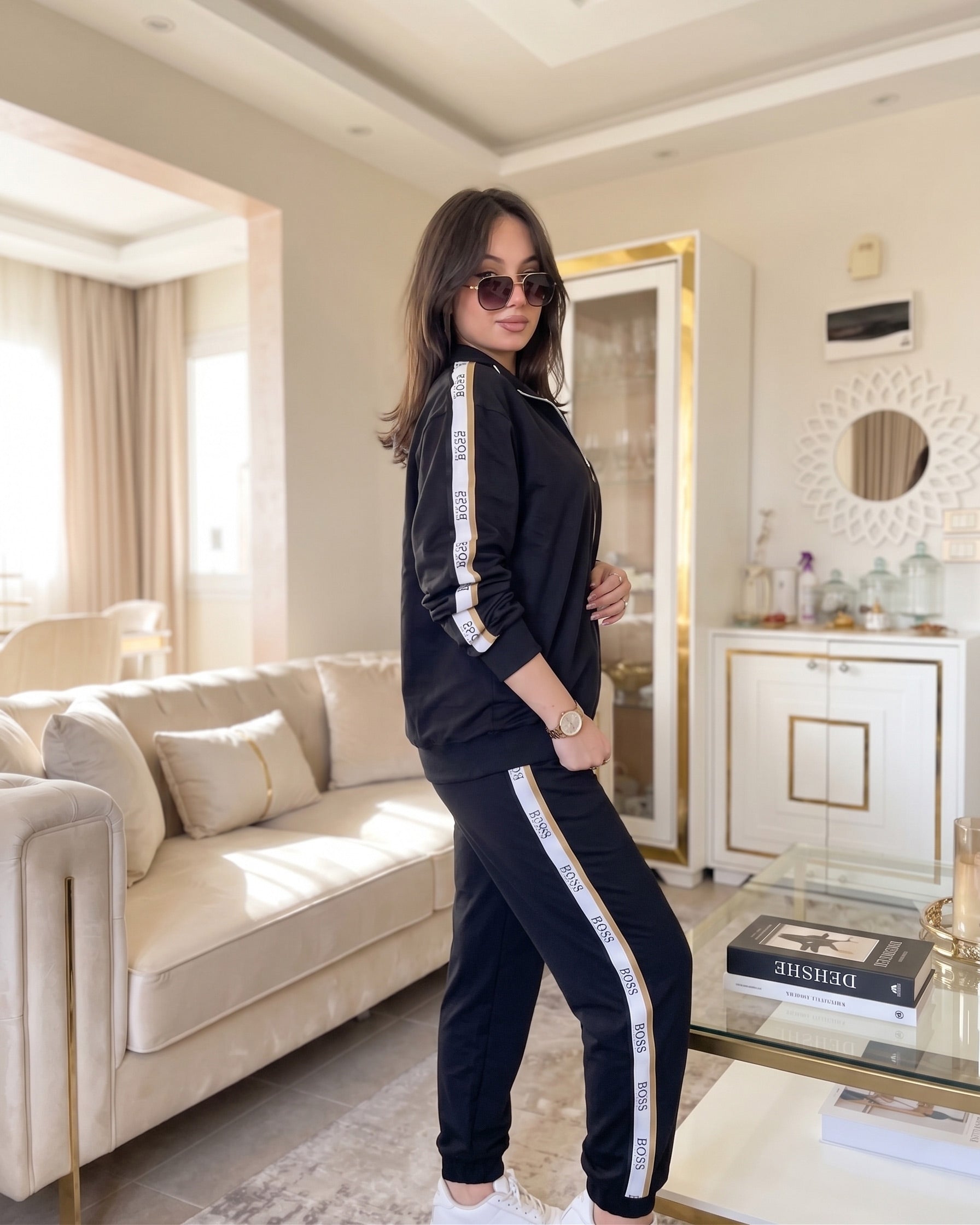 BOSS  Side Tape Tracksuit | Black - ZAYA Jeans