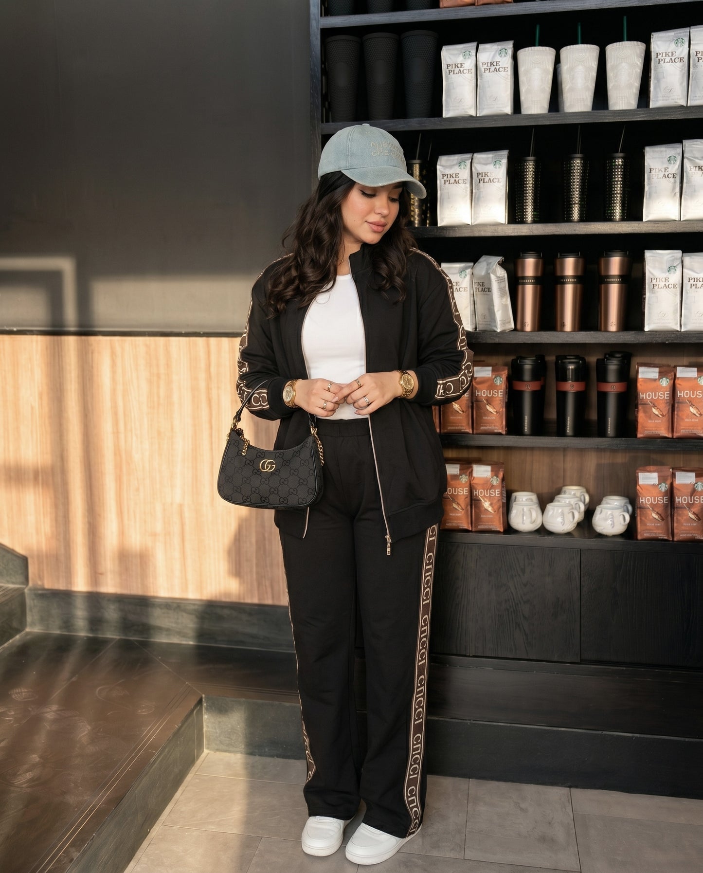 Signature Side Stripe Tracksuit | Black - ZAYA Jeans