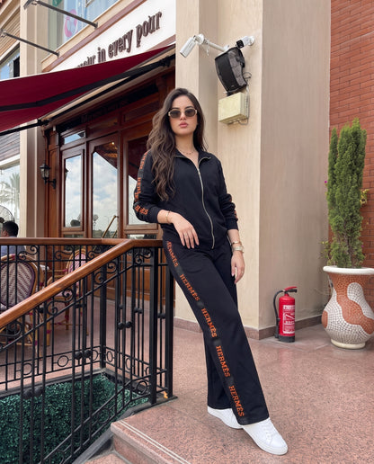 HERMÈS Side Stripe Zip-Up Tracksuit