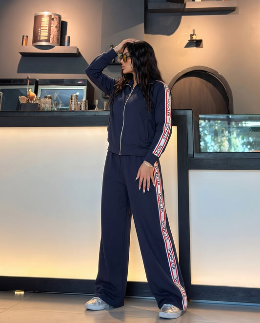 Moncler Side Tape Tracksuit | Dark Blue - ZAYA Jeans